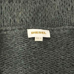DIESEL ニットカーディガン ショート丈 長袖 S グレー