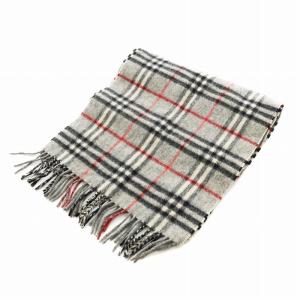 ヴィンテージ マフラー チェック柄 グレー