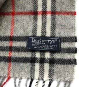 burberrys ヴィンテージ マフラー チェック柄 グレー