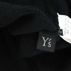 Y's ニット セーター  半袖 プルオーバー ハイネック ウール 2 M 黒 ブラック