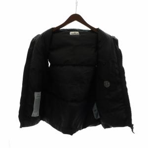 STONE ISLAND 20AW スタンドカラー ダウンベスト ジップアップ ロゴ ワッペン ブラック