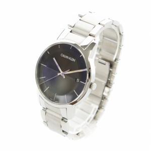 Calvin Klein シティエクステンション 腕時計 ウォッチ クォーツ デイト カレンダー付き ロゴ 黒文字盤 シルバー色 K2G2G14C GY11