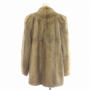 SAGA MINK 銀サガ ファーコート ミドル サファイアミンクファー 毛皮 アウター 大きいサイズ 13 XL グレー