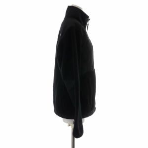 THE NORTH FACE フリースジャケット ブルゾン ハイネック ジップアップ ロゴ 刺繍 S 黒 ブラック