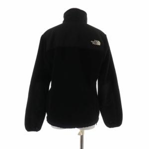 THE NORTH FACE フリースジャケット ブルゾン ハイネック ジップアップ ロゴ 刺繍 S 黒 ブラック
