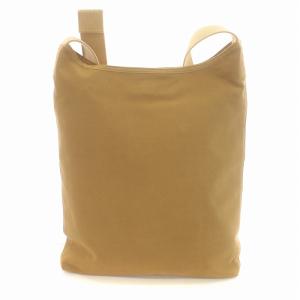 HUNTING WORLD ショルダーバック ロゴ プリント スエード 茶 ブラウン