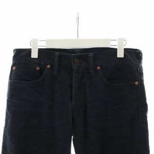 RRL コーデュロイ パンツ ボタンフライ テーパード レザーパッチ 29 S 紺 ネイビー GY18