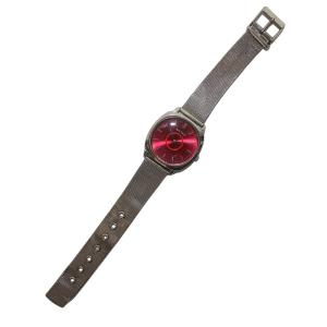 PAUL SMITH 腕時計 ウォッチ クォーツ 3針 メッシュバンド シルバー色 文字盤赤 レッド 5530-F52258