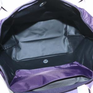 Longchamp ル プリアージュ トートバッグ ハンド ナイロン 折りたたみ式 ロゴ 刺繍 紫 パープル