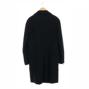 EMPORIO ARMANI コート ジャケット アウター ロング ウール 50 M 黒 ブラック