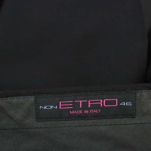 ETRO パンツ スラックス センタープレス 46 黒 ブラック