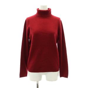 タートルネック ニット プルオーバー カシミア 2 レッド