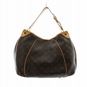 LOUIS VUITTON モノグラム ガリエラ PM ショルダーバッグ ゴールドロゴプレート ブラウン M56382