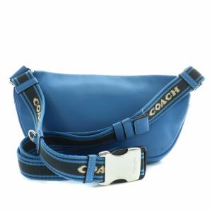 COACH エリアス ベルト バッグ カラーブロック ボディバッグ ウエストポーチ PVC レザー シグネチャー ロゴ シルバー金具 茶色