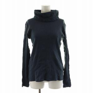 カリフラワーカットソー 長袖 シワ加工 ハイネック ストレッチ F 玉虫色 紫 GY18