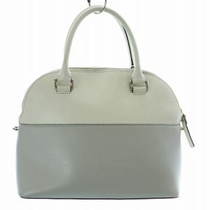 kate spade new york GROVE STREET CARLI ハンドバッグ ロゴ バイカラー レザー 白 ホワイト 紫 パープル WKRU4192