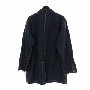 NEIGHBORHOOD 18AW DEALER/C-COAT ディーラー コート デニム カバーオール ロゴ M 紺 ネイビー 182NYNH-JKM02