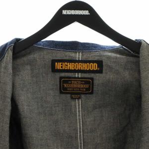 NEIGHBORHOOD 18AW DEALER/C-COAT ディーラー コート デニム カバーオール ロゴ M 紺 ネイビー 182NYNH-JKM02