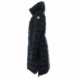 MONCLER ロングダウンベスト ネイビー MONCLER 25SSモデル モンクレール BOURGET フードロゴ ダウン