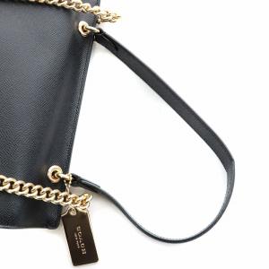 COACH F67454 3WAY バッグ チェーンショルダー トート ハンド ロゴ PVC レザー ゴールドタグ 黒 ブラック GY12