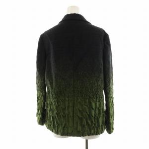 PRADA 07AW フォレスト グラデーション ジャケット テーラード 3B シルク混 42 ブラック