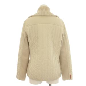 PRADA 中綿ジャケット ブルゾン ジップアップ リブ襟 L ベージュ