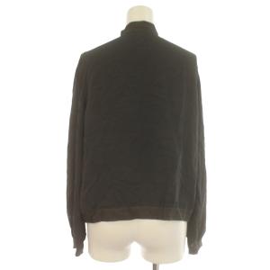 GIORGIO ARMANI ノーカラーシャツ 長袖 絹 シルク 42 M グレー