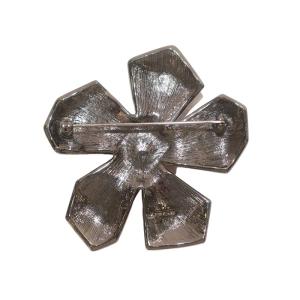 GIVENCHY ブローチ 花 フラワーモチーフ ビジュー ラインストーン 赤 レッド ピンク