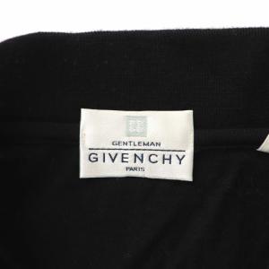 GIVENCHY ニット ポロシャツ ウール 長袖 ロゴ 刺繍 Ｓ 黒 ブラック