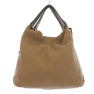 FURLA ELISABETH エリザベス ハンドバッグ ショルダーバッグ 2way 斜め掛け レザー ロゴ金具 茶 ブラウン