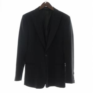 EMPORIO ARMANI セットアップ スーツ フォーマル テーラードジャケット パンツ スラックス 総裏地 ノーベント 44 S 黒 ブラック GY14