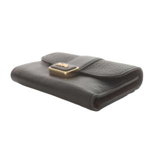 COACH MEDIUM GRACE WALLET ミディアム グレース ウォレット 三つ折り財布 ミニ レザー ロゴ金具 黒 ブラック