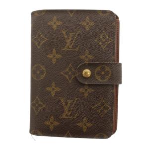 M61207 モノグラム ポルト パピエ ジップ 二つ折り財布 ウォレット キャンバス 茶 ブラウン