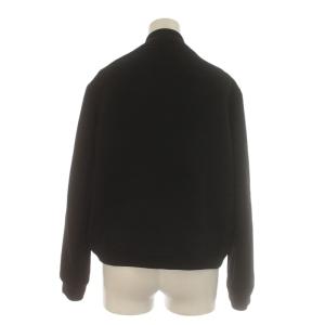 Maison Kitsuné ジャケット ブルゾン シングル ウール混 裏地総柄 S 黒 ブラック