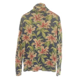 POLO RALPH LAUREN カーディガン ショールカラー 花柄 フラワー 麻 リネン混 M マルチカラー