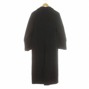 Y's チェスター コート ロング シングル ウール 比翼 総裏 紺 ネイビー