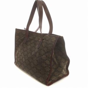 CELINE ヴィンテージ オールドセリーヌ ハンドバッグ トートバッグ マカダム柄 ロゴ キャンバス レザー 茶 ブラウン