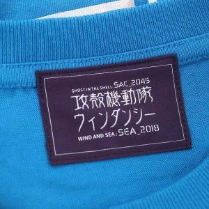 WIND AND SEA 攻殻機動隊 コラボ 22AW Tシャツ 草薙素子&バトー 半袖 プリント ラメ クルーネック XL 水色 ライトブルー