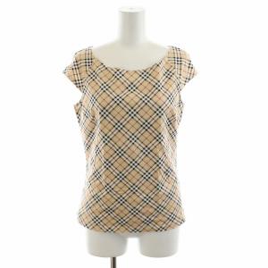 カットソー トップス フレンチスリーブ ノバチェック 2 S ベージュ マルチカラー GY14