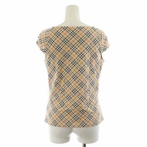 BURBERRY LONDON カットソー トップス フレンチスリーブ ノバチェック 2 S ベージュ マルチカラー GY14