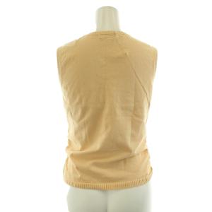 BURBERRY BLUE LABEL ニットベスト ノースリーブ ロゴ刺繍 38 M ベージュ