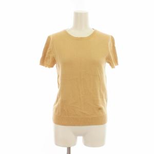 BURBERRY BLUE LABEL アンサンブル セット カーディガン ニット カットソー 半袖 長袖 ロゴ刺繍 M ベージュ GY14