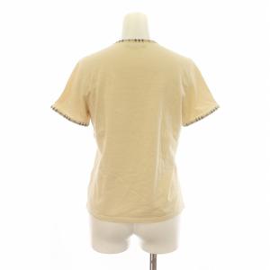 BURBERRY LONDON Tシャツ カットソー 半袖 ストレッチ ノバチェック ロゴ刺繍 2 M ベージュ GY14