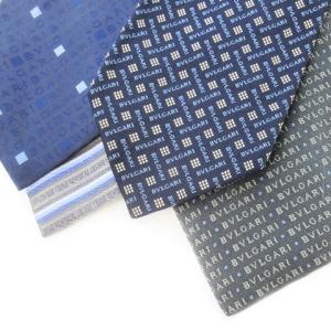 BVLGARI ネクタイ 11本 セット まとめ ワイド シルク 絹 ロゴ チェック ストライプ トランプ チェス ブーメラン