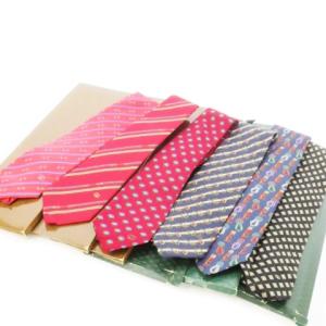 ネクタイ 6本 セット まとめ レギュラー シルク 絹 花柄 ストライプ チェーン柄 タッセル柄 ベルト柄