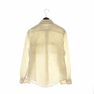 Y's for men シャツ ウール混 ネップ 長袖 総柄 3 M アイボリー