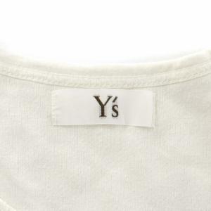 Y's Tシャツ カットソー 半袖 切替 クルーネック 3 M 白 ホワイト