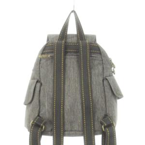 KIPLING Live Light リュックサック デイパック ナイロン キャンバス ロゴ キーホルダー付き グレー