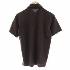 Aquascutum ポロシャツ 半袖 刺繍 タグ付き S 茶 ブラウン GY99