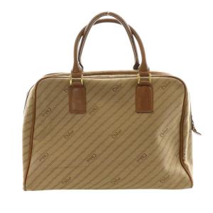 Chloe ハンドバッグ トートバッグ キャンバス レザー 茶 ブラウン